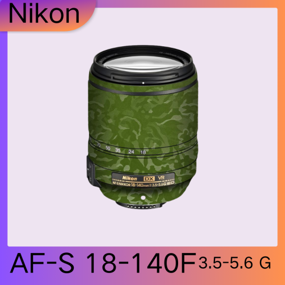 Lentes Nikon AF-S18-140F3.5-5.6 G  DX  - Pele câmera, adesivo câmera - com alta resistência a arranhões, à prova d'água e com design elegante.